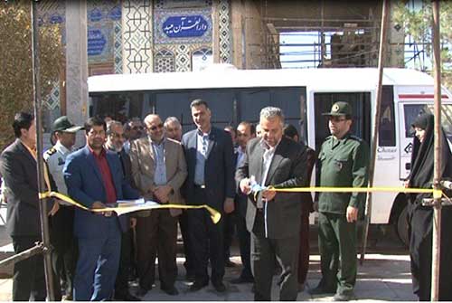 پارکینگ مسجد حمزه علی در محله فیروز آباد میبد افتتاح شد