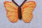 گلدوزی یک مدل پروانه