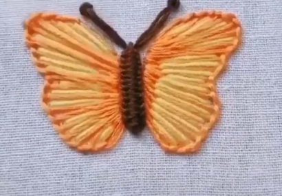 گلدوزی یک مدل پروانه