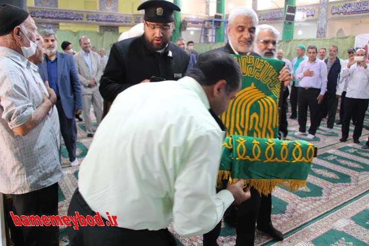 حضور خادمان رضوی در مسجد امام شهیدیه میبد