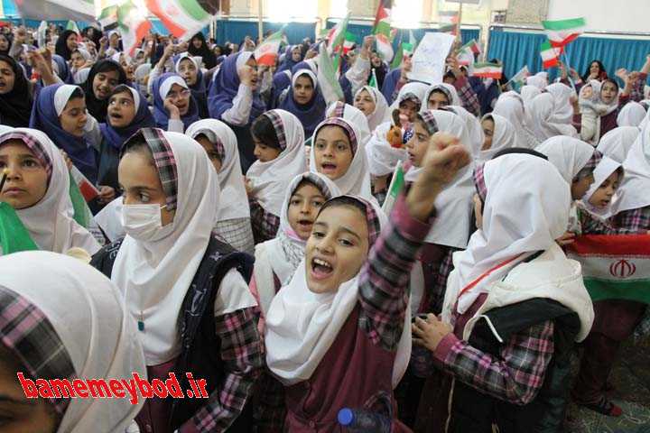 تجمع مردم میبد در حمایت از کودکان مظلوم فلسطین