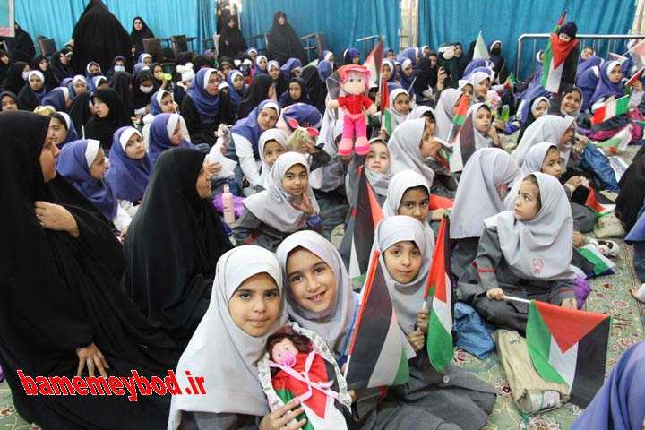 تجمع مردم میبد در حمایت از کودکان مظلوم فلسطین