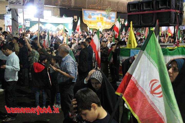 حرم رضوی راهپیمایی شب ششم اردیبهشت میبدیها